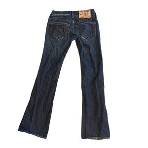 True Religion Unworn distressed low-rise bootcut straight leg denim